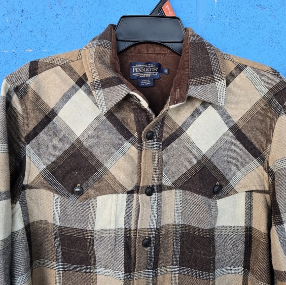 Pendleton virgin Wool Men's Weston Long SleeveButton-Down Western Shirt Sz M - Picture 5 of 11